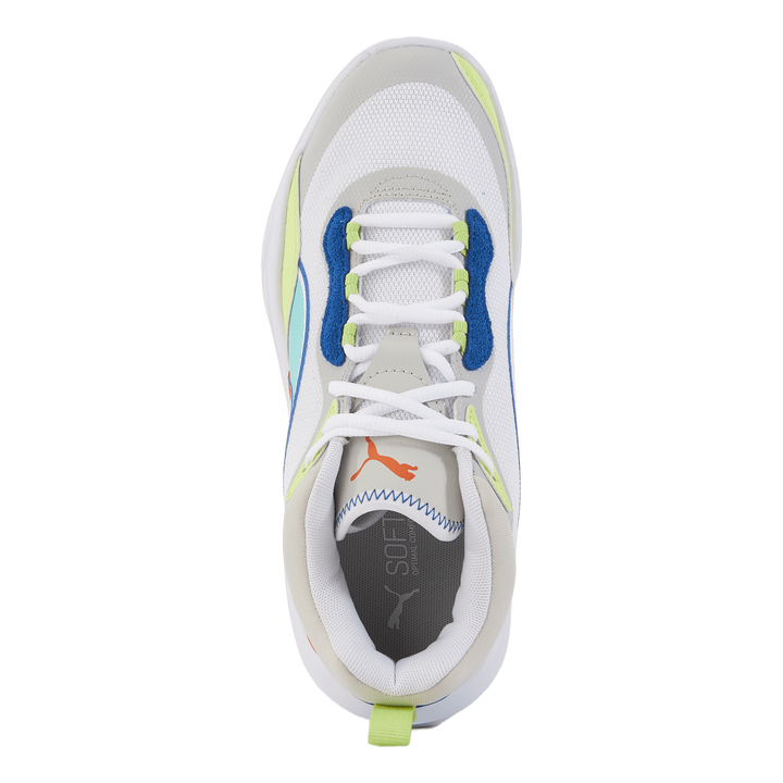 Playmaker Jr Puma White-mint-victoria Blue