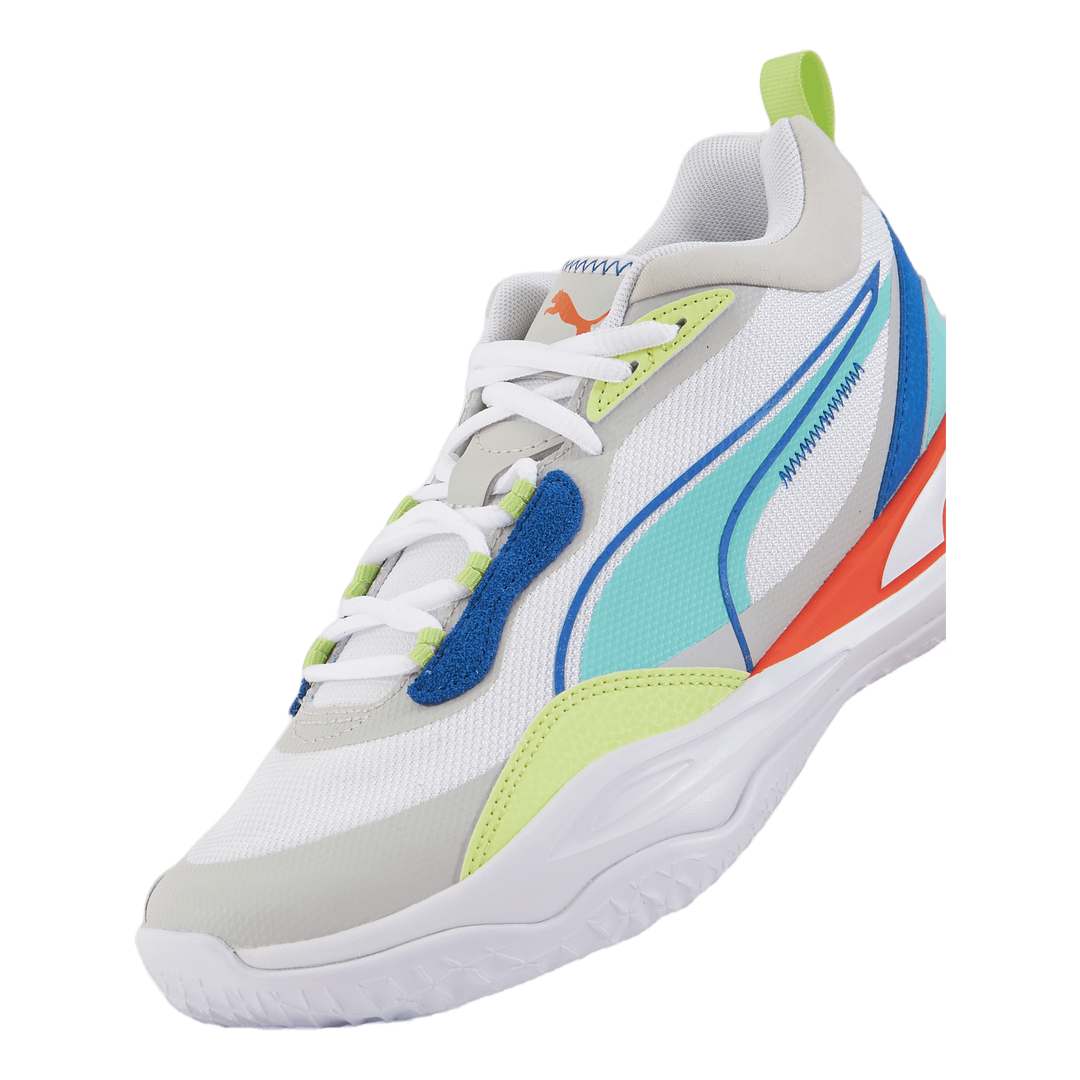 Playmaker Jr Puma White-mint-victoria Blue