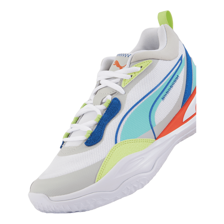 Playmaker Jr Puma White-mint-victoria Blue