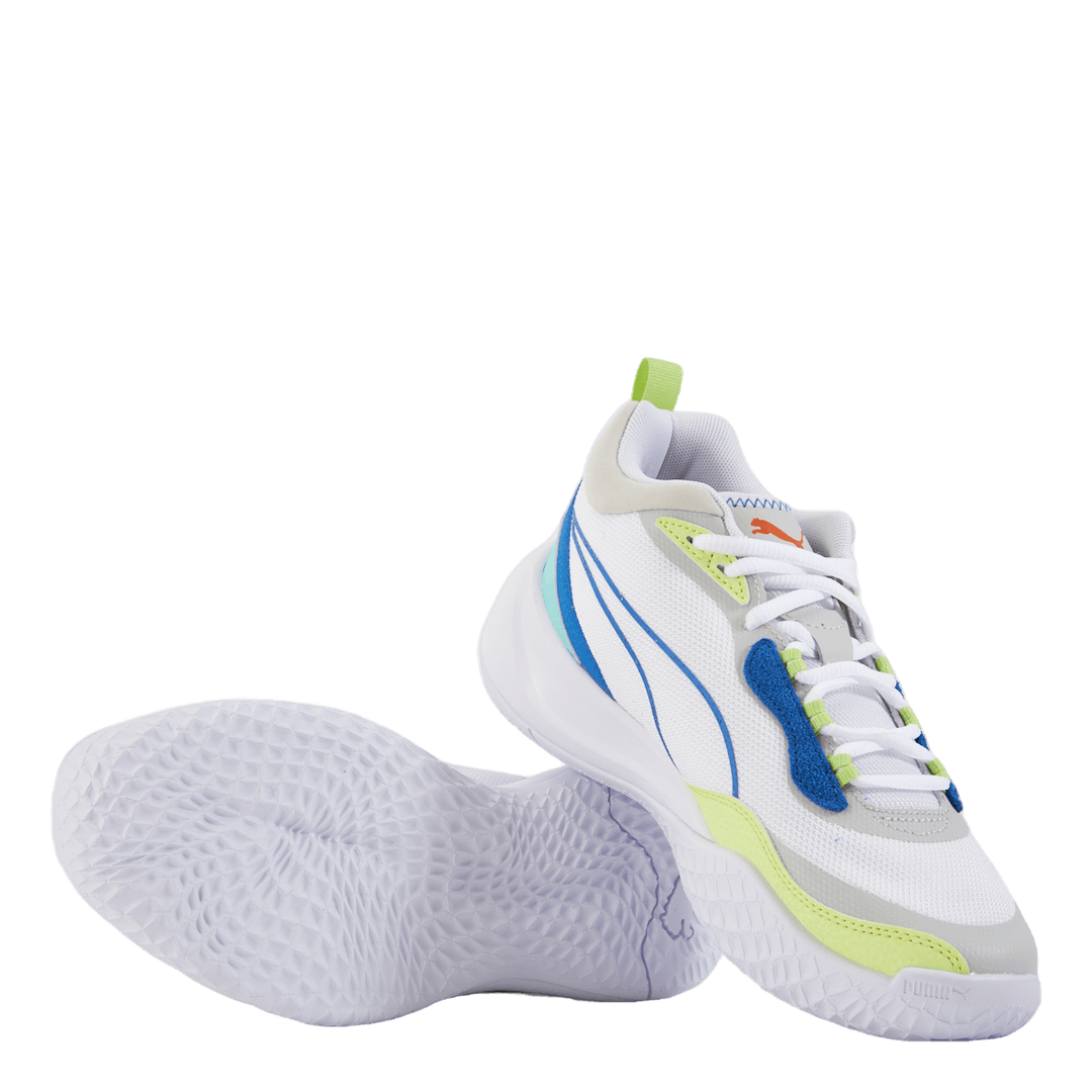 Playmaker Jr Puma White-mint-victoria Blue