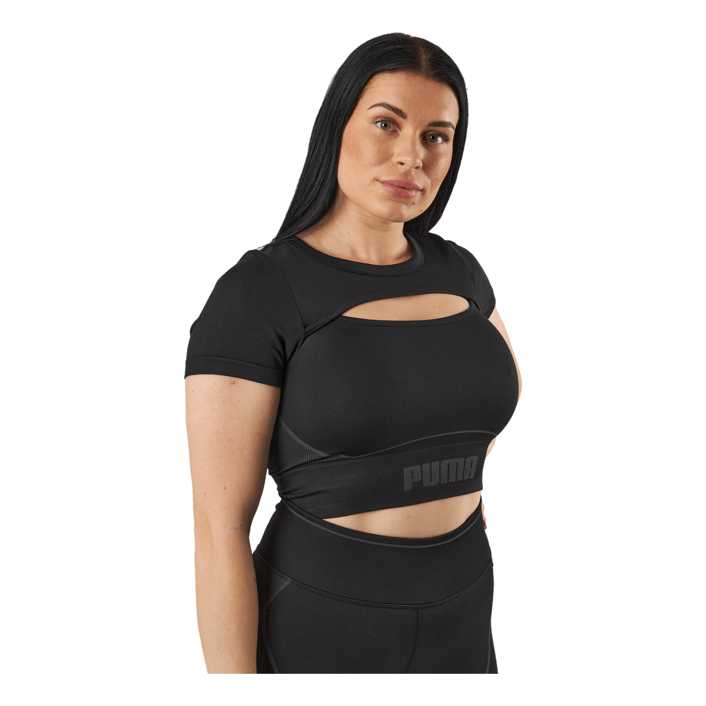 Formknit Seamless Baby Tee Puma Black-strong Gray