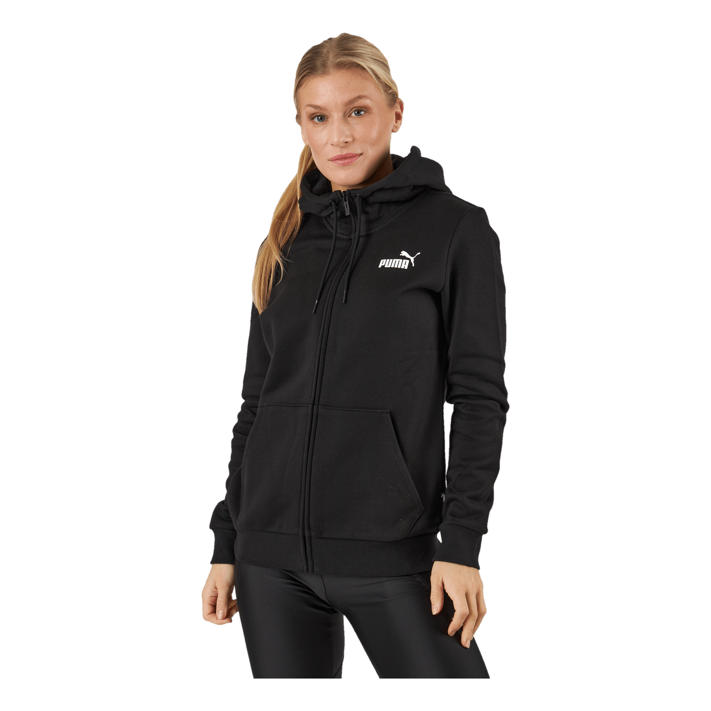 Ess Small Logo Full-zip Hoodie Puma Black