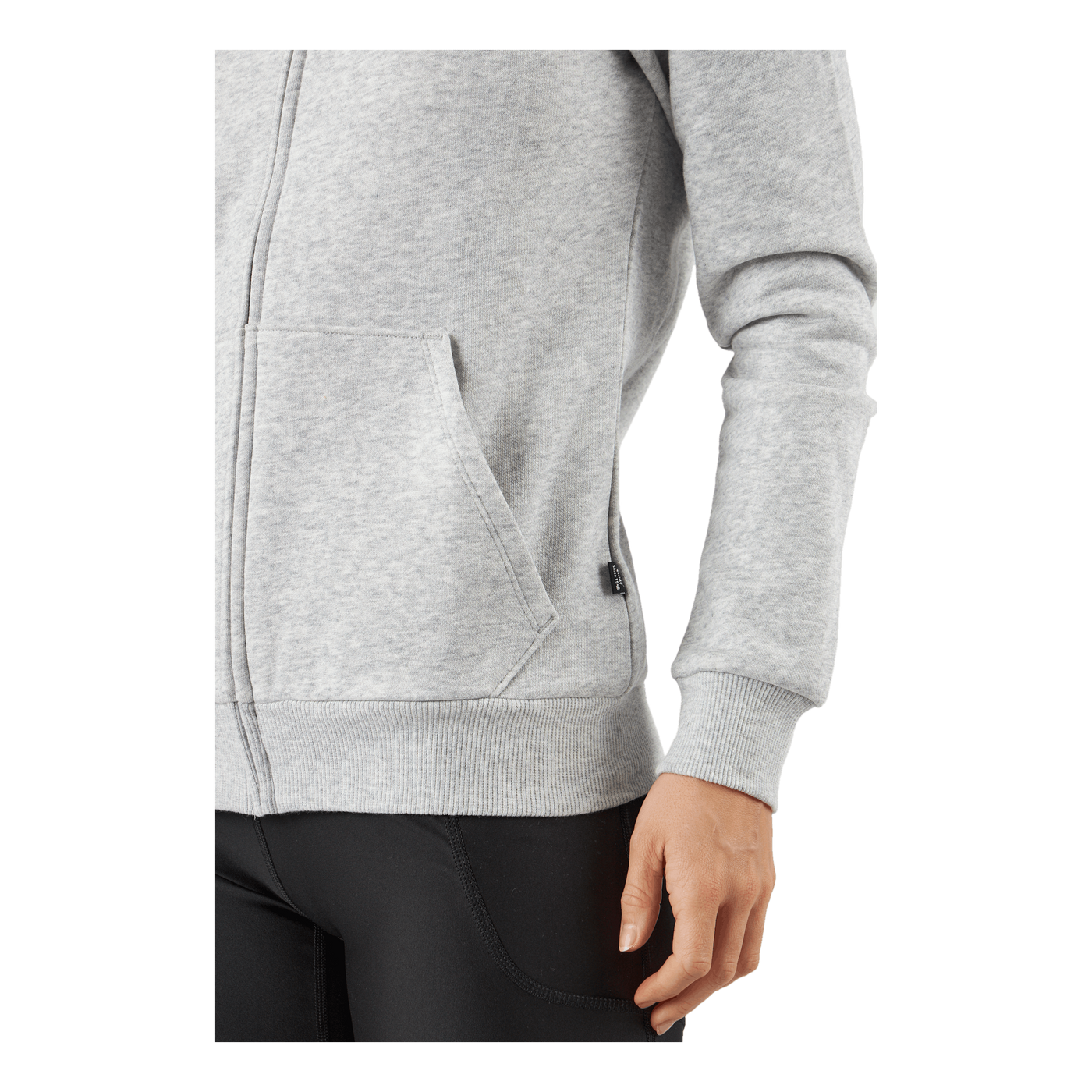 Ess Small Logo Full-zip Hoodie Light Gray Heather