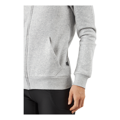 Ess Small Logo Full-zip Hoodie Light Gray Heather