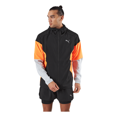Run Lightweight Jacket Puma Black-ultra Orange