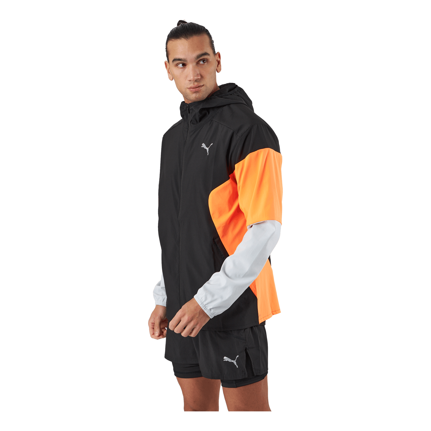 Run Lightweight Jacket Puma Black-ultra Orange