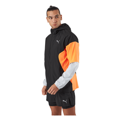 Run Lightweight Jacket Puma Black-ultra Orange