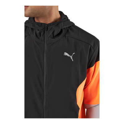 Run Lightweight Jacket Puma Black-ultra Orange