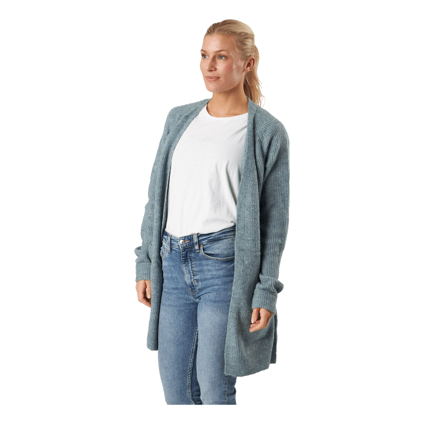 Pcellen Ls Long Knit Cardigan  Trooper
