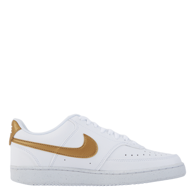 Court Vision Low Next Nature Women's Shoes WHITE/METALLIC GOLD-WHITE