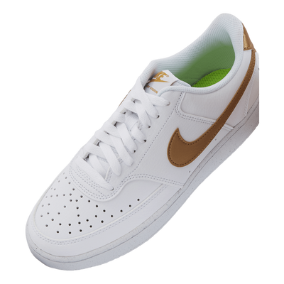 Court Vision Low Next Nature Women's Shoes WHITE/METALLIC GOLD-WHITE