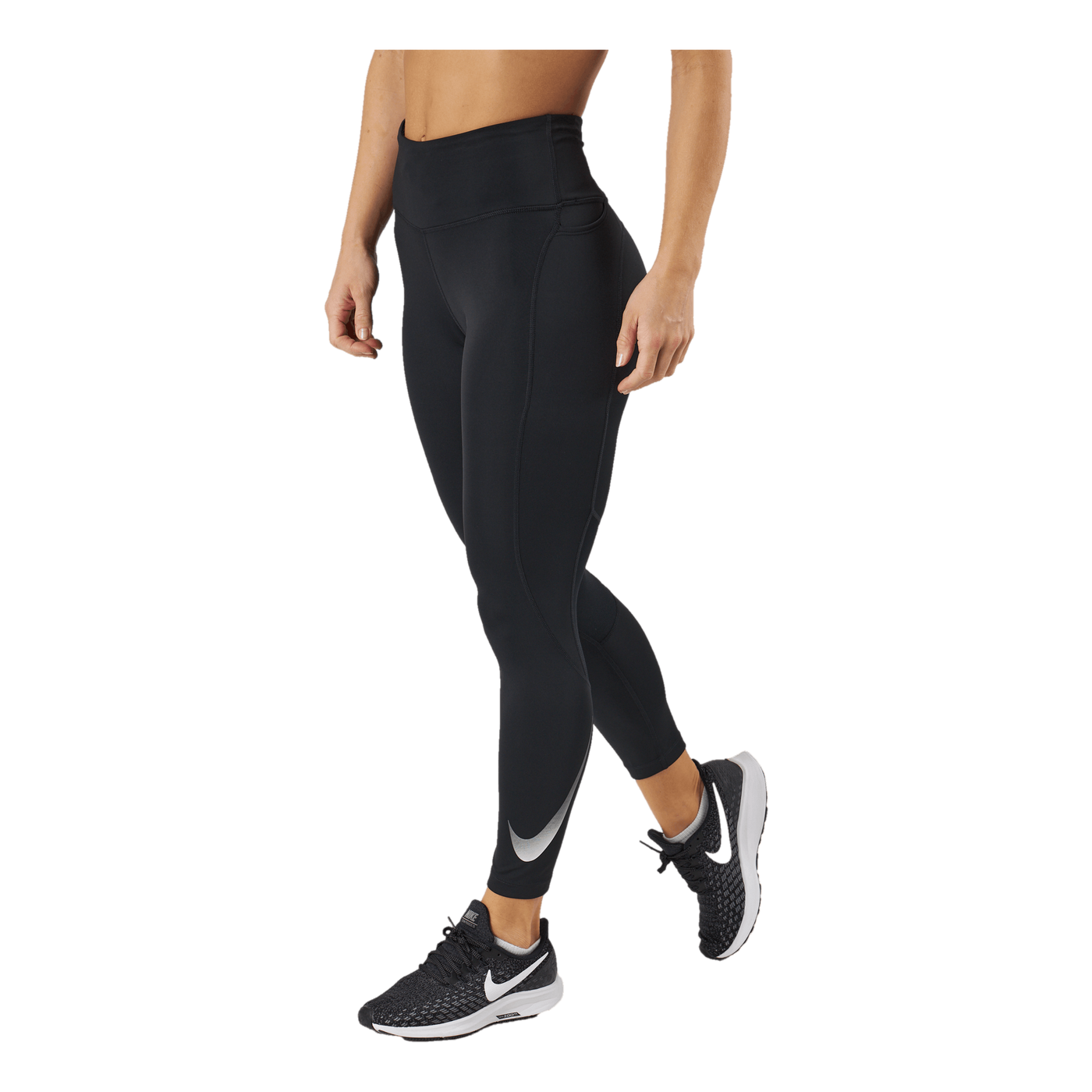 Dri-FIT Fast Women's Mid-Rise 7/8 Leggings BLACK/REFLECTIVE SILV