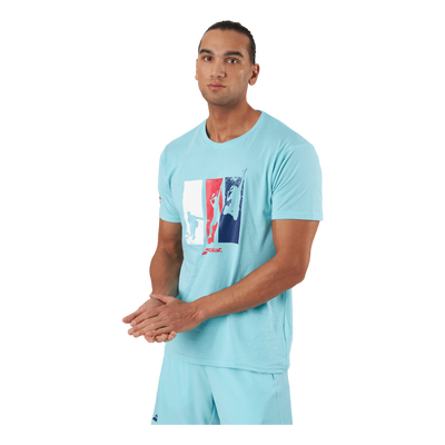 T-shirt Padel Cotton Turquoise