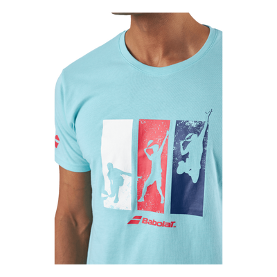 T-shirt Padel Cotton Turquoise