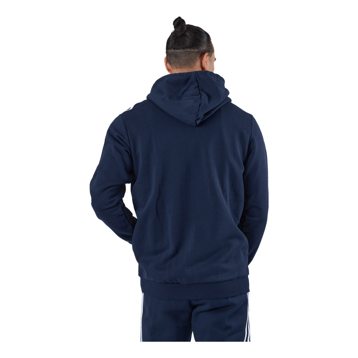 Essentials Fleece 3-Stripes Full-Zip Hoodie Legend Ink