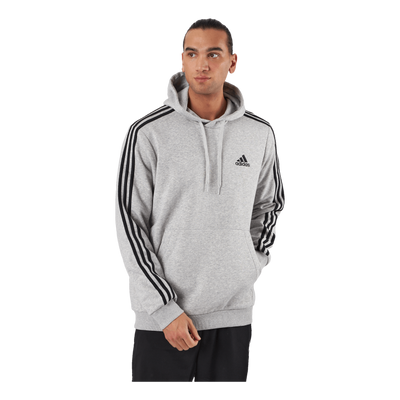 Essentials Fleece 3-Stripes Hoodie Medium Grey Heather