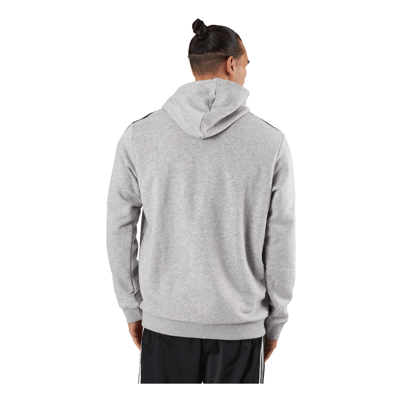 Essentials Fleece 3-Stripes Hoodie Medium Grey Heather