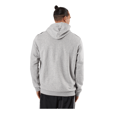 Essentials Fleece 3-Stripes Hoodie Medium Grey Heather