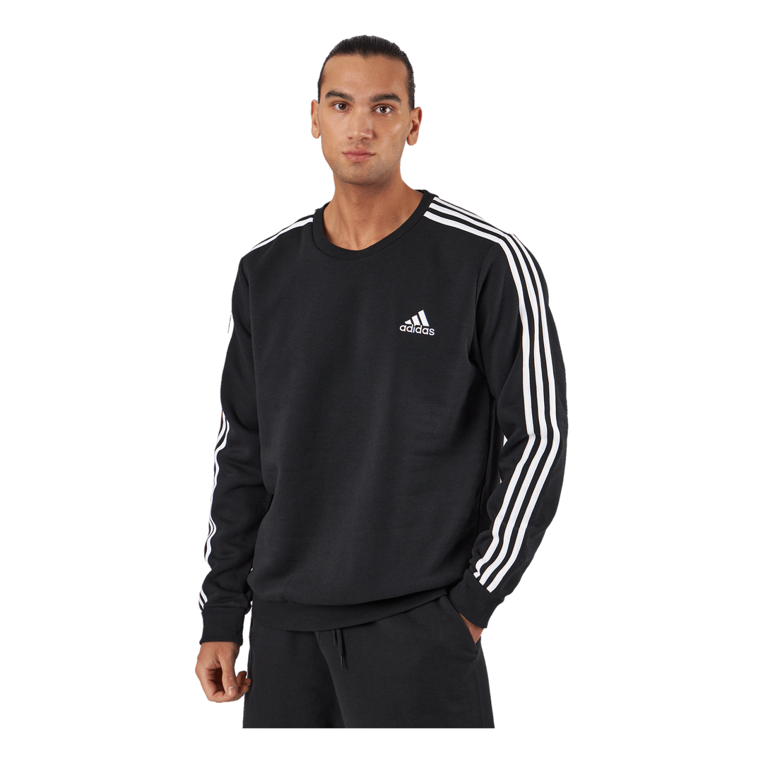 Essentials Fleece 3-Stripes Sweatshirt Black