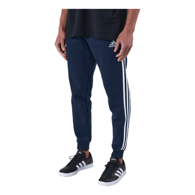 Essentials Fleece Fitted 3-Stripes Joggers Legend Ink