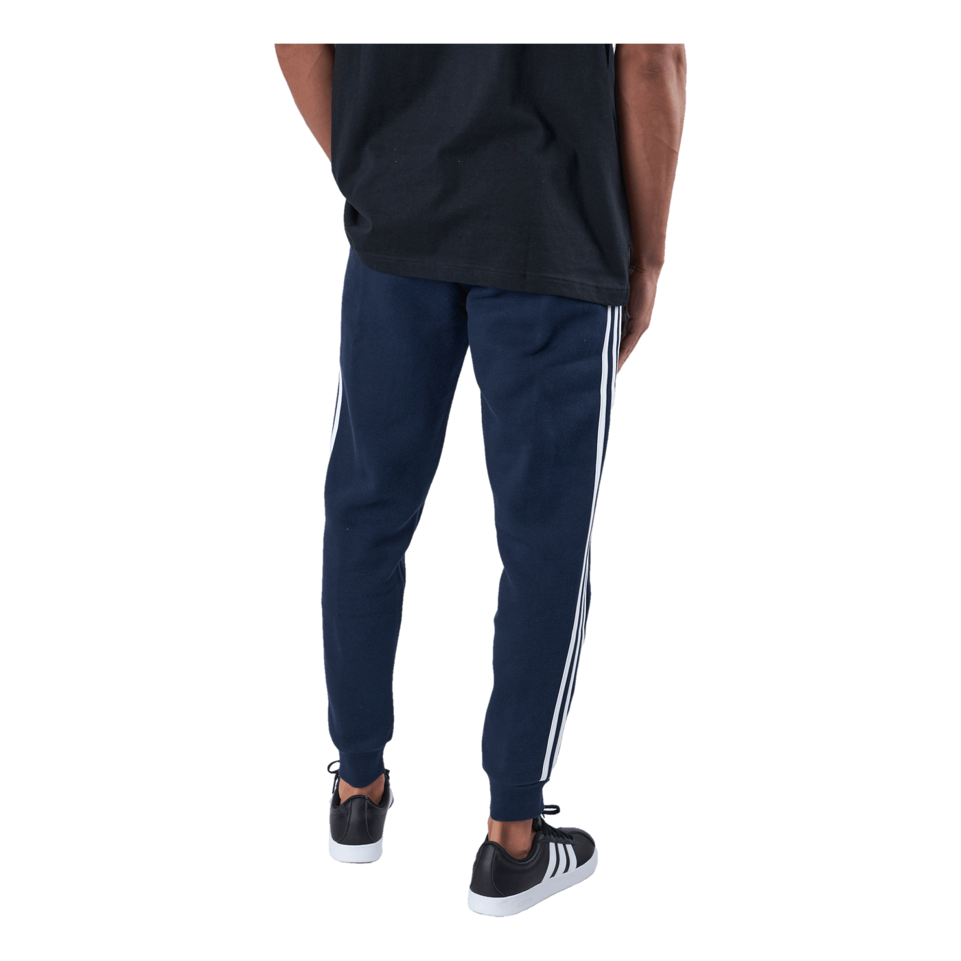 Essentials Fleece Fitted 3-Stripes Joggers Legend Ink