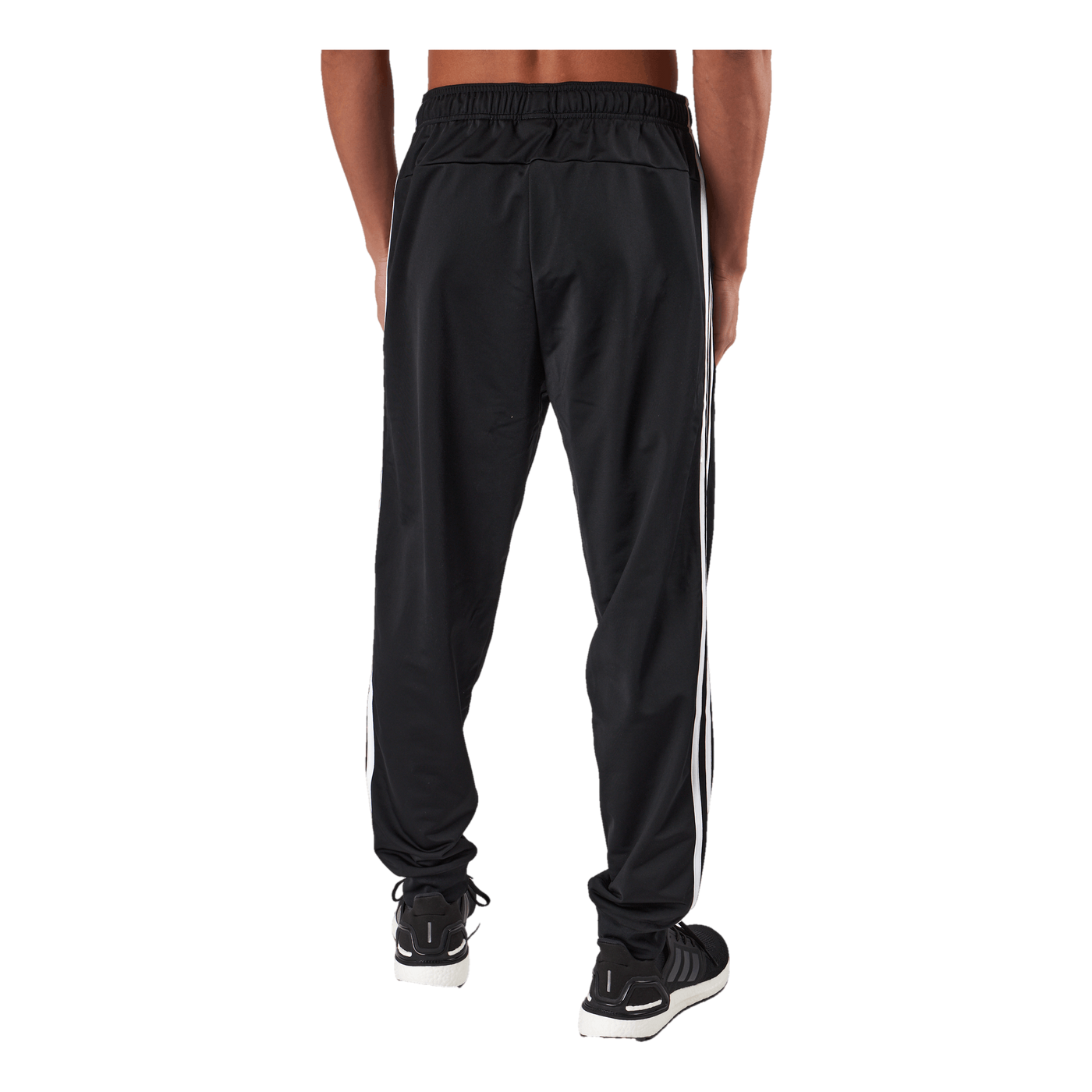 Essentials Warm-Up Tapered 3-Stripes Tracksuit Bottoms Black