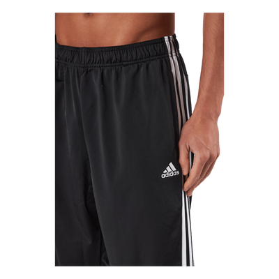 Essentials Warm-Up Tapered 3-Stripes Tracksuit Bottoms Black