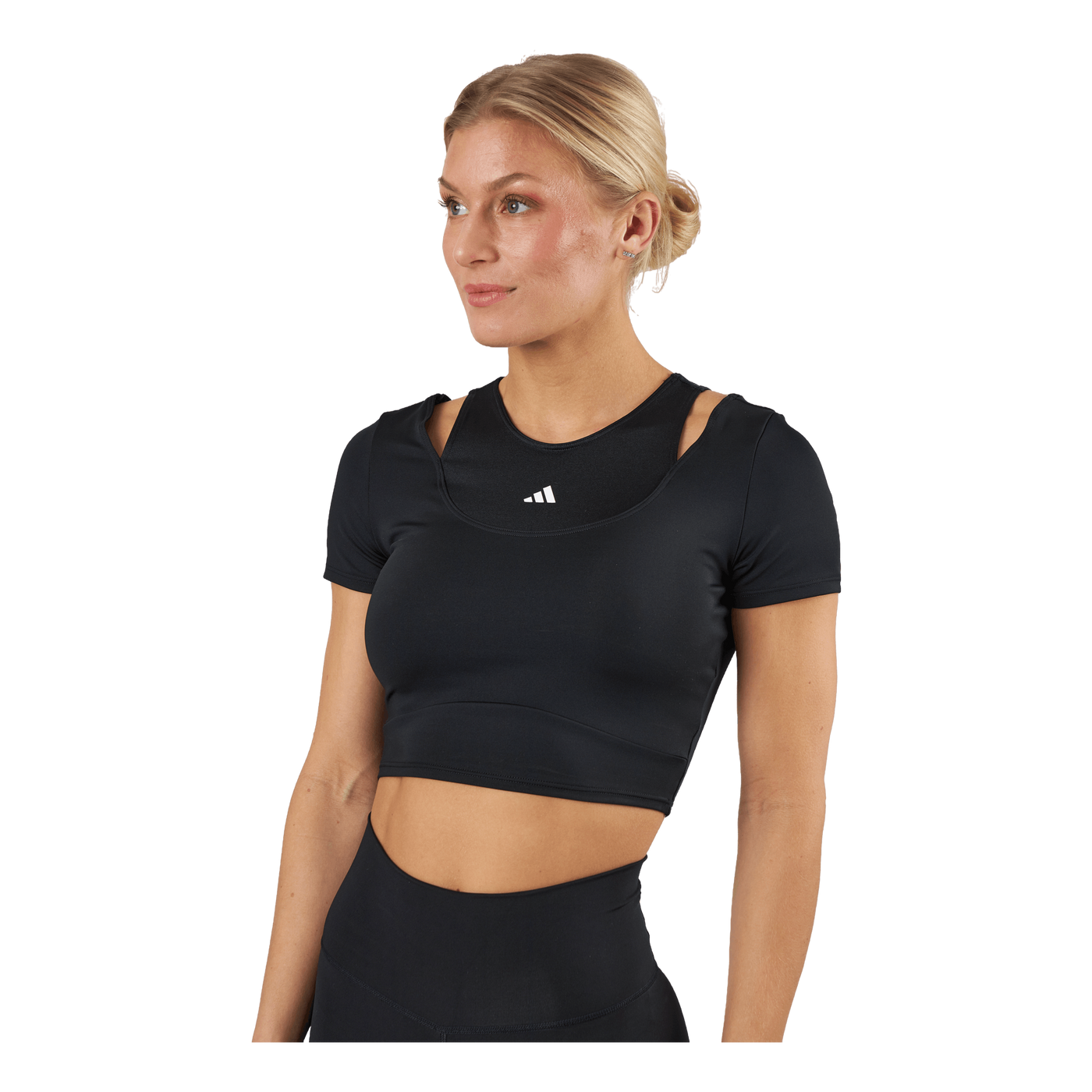 HIIT AEROREADY Crop Training T-Shirt Black