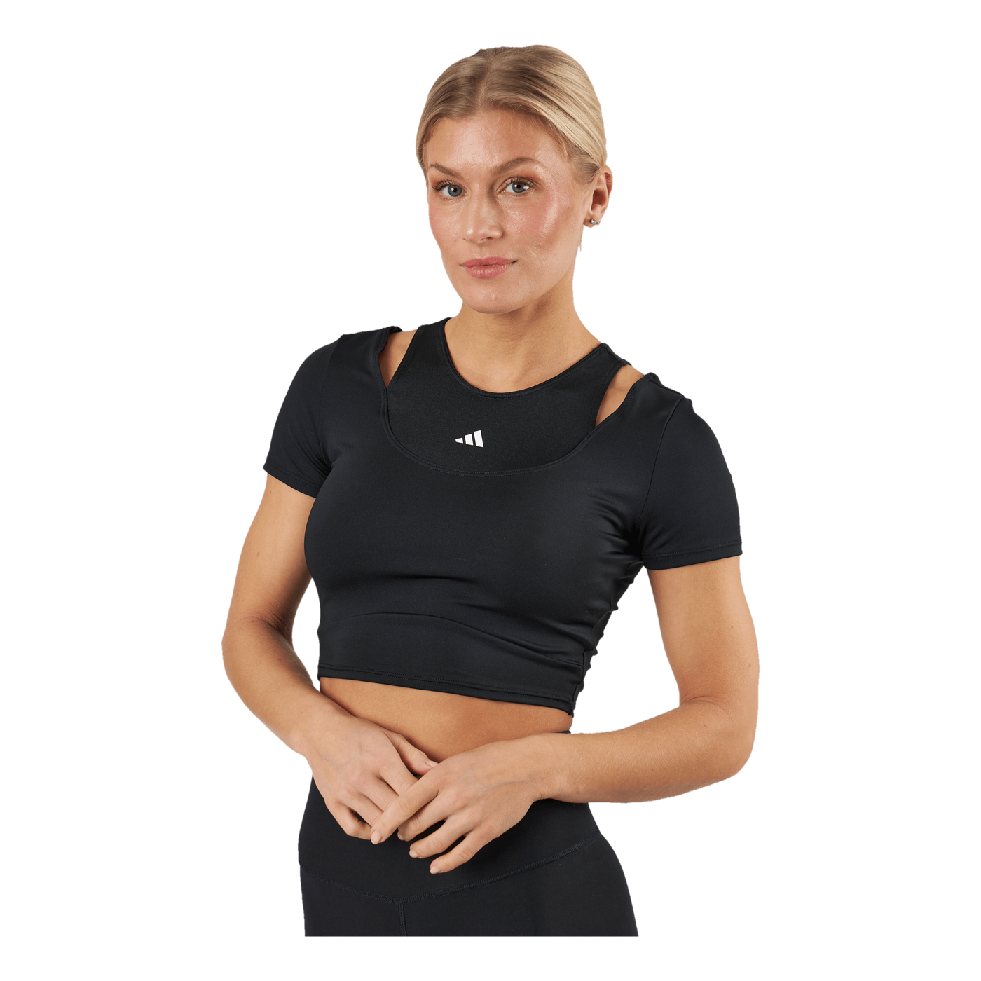 HIIT AEROREADY Crop Training T-Shirt Black