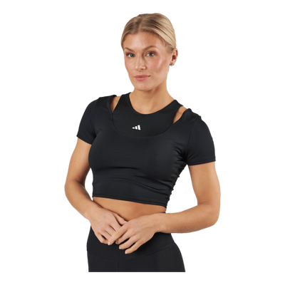 HIIT AEROREADY Crop Training T-Shirt Black
