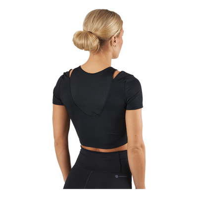 HIIT AEROREADY Crop Training T-Shirt Black
