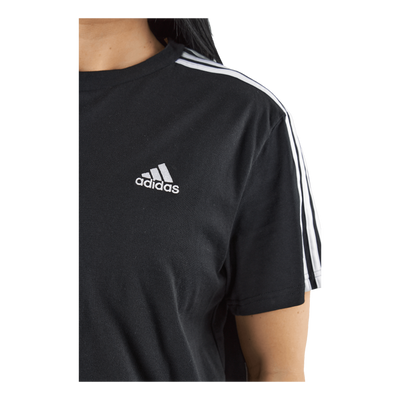 Essentials 3-Stripes Single Jersey Crop Top Black