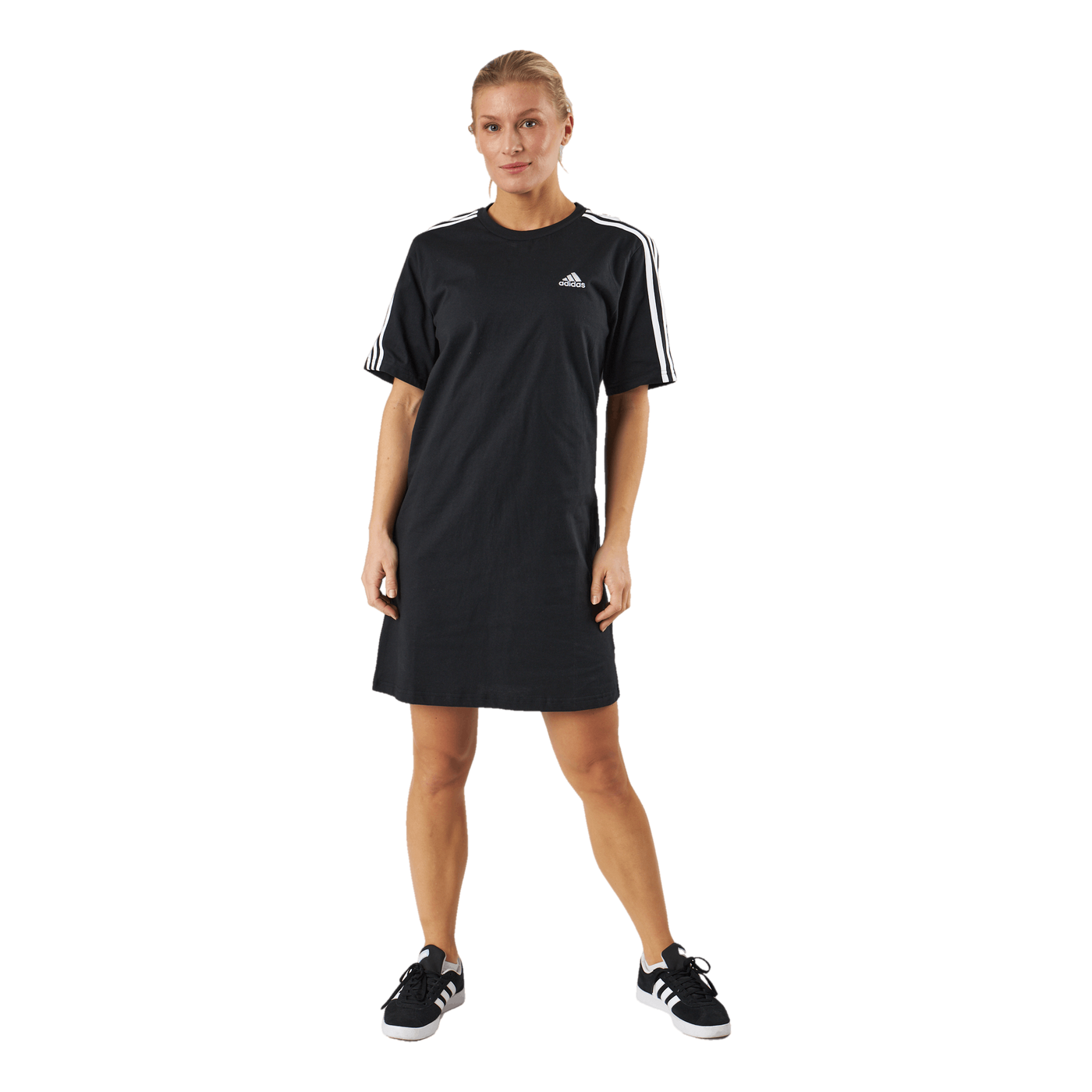 Essentials 3-Stripes Single Jersey Boyfriend Tee Dress Black