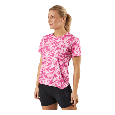 Own the Run Camo Running T-Shirt Clear Pink
