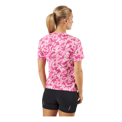 Own the Run Camo Running T-Shirt Clear Pink