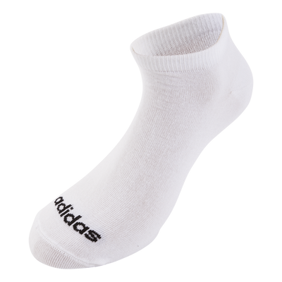 Thin Linear Low-Cut Socks 3 Pairs White / Black