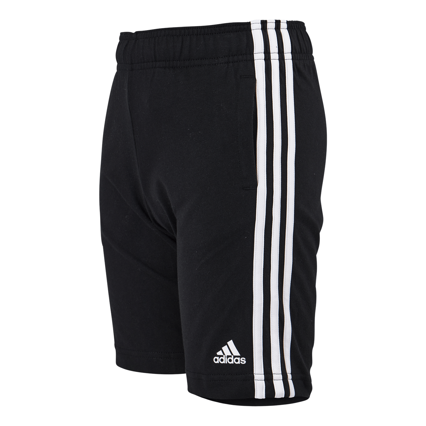 Essentials 3-Stripes Knit Shorts Black