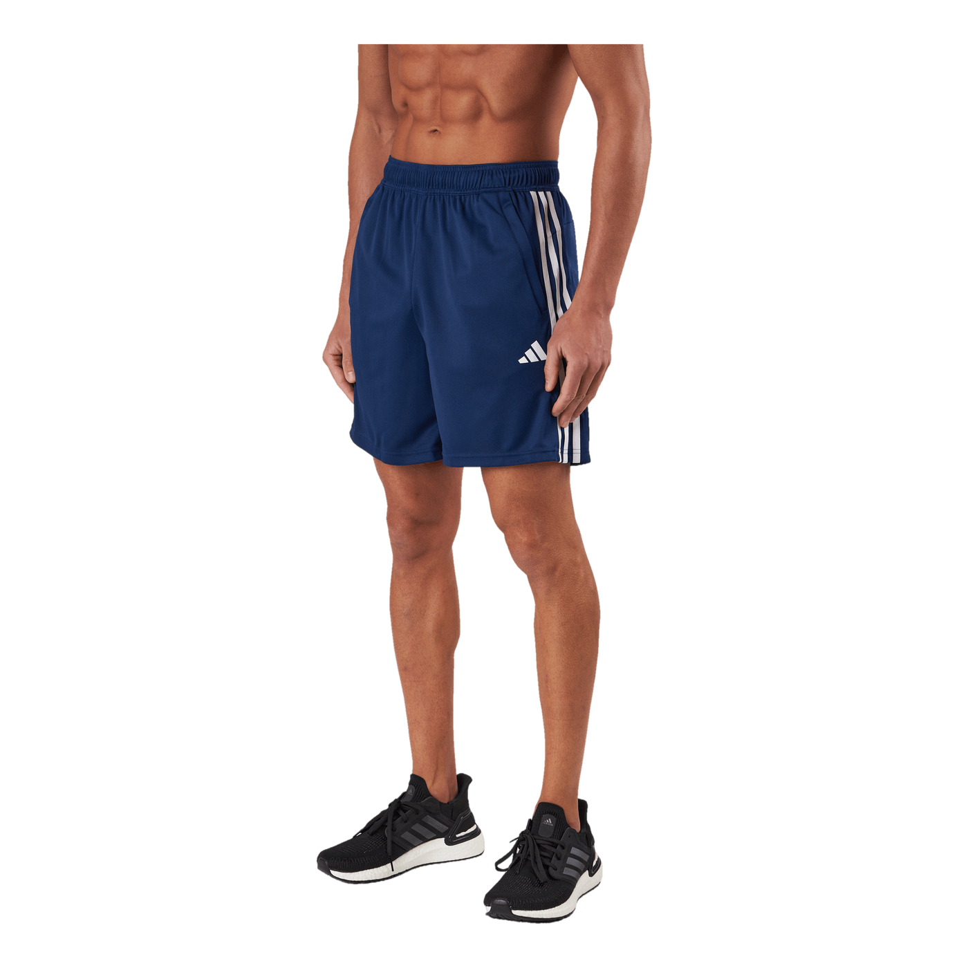 Train Essentials Piqué 3-Stripes Training Shorts Dark Blue