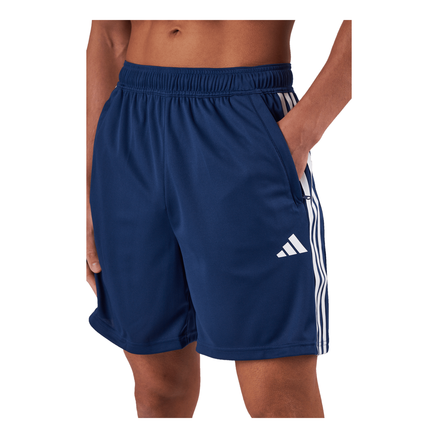 Train Essentials Piqué 3-Stripes Training Shorts Dark Blue