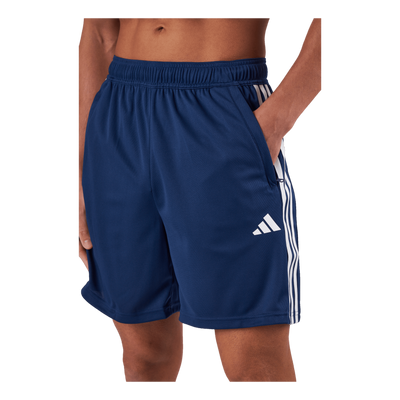 Train Essentials Piqué 3-Stripes Training Shorts Dark Blue