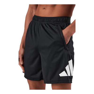 Train Essentials Logo Training Shorts Black