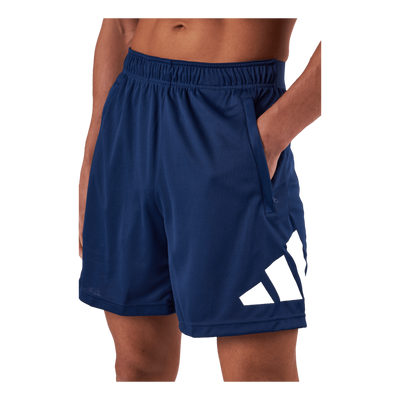 Train Essentials Logo Training Shorts Dark Blue