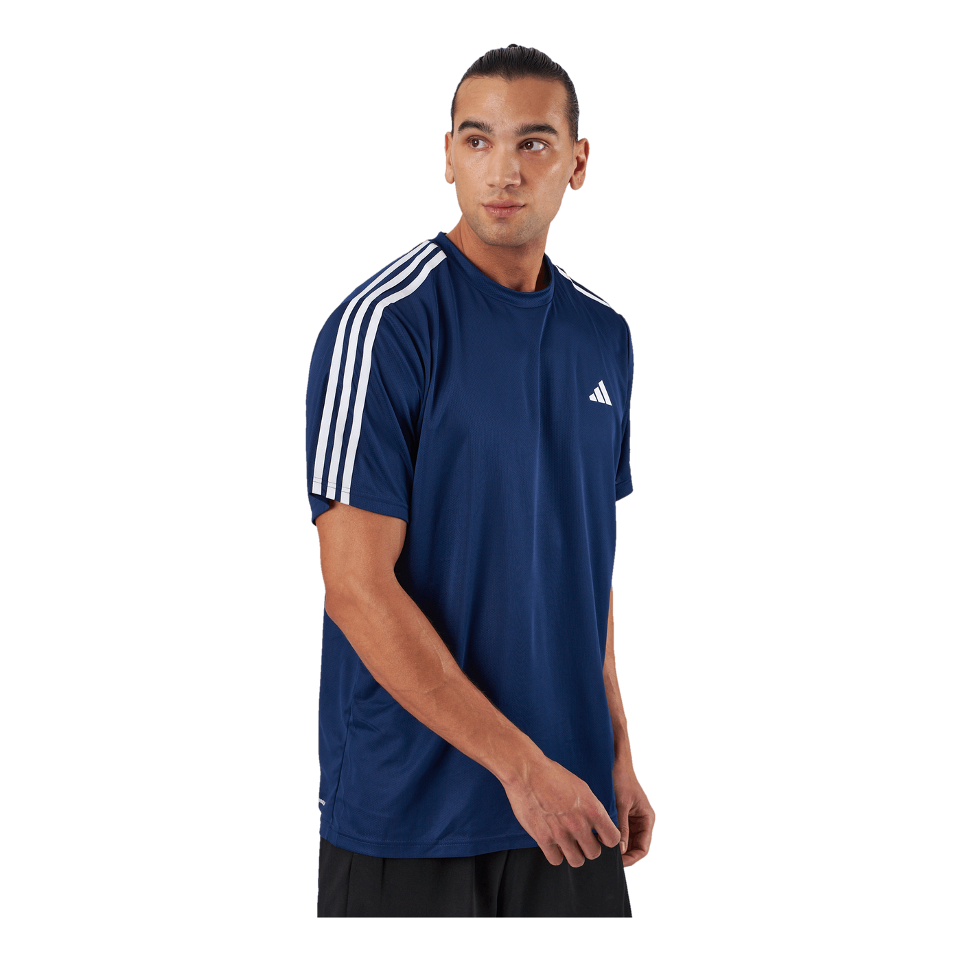 Train Essentials 3-Stripes Training T-Shirt Dark Blue / White