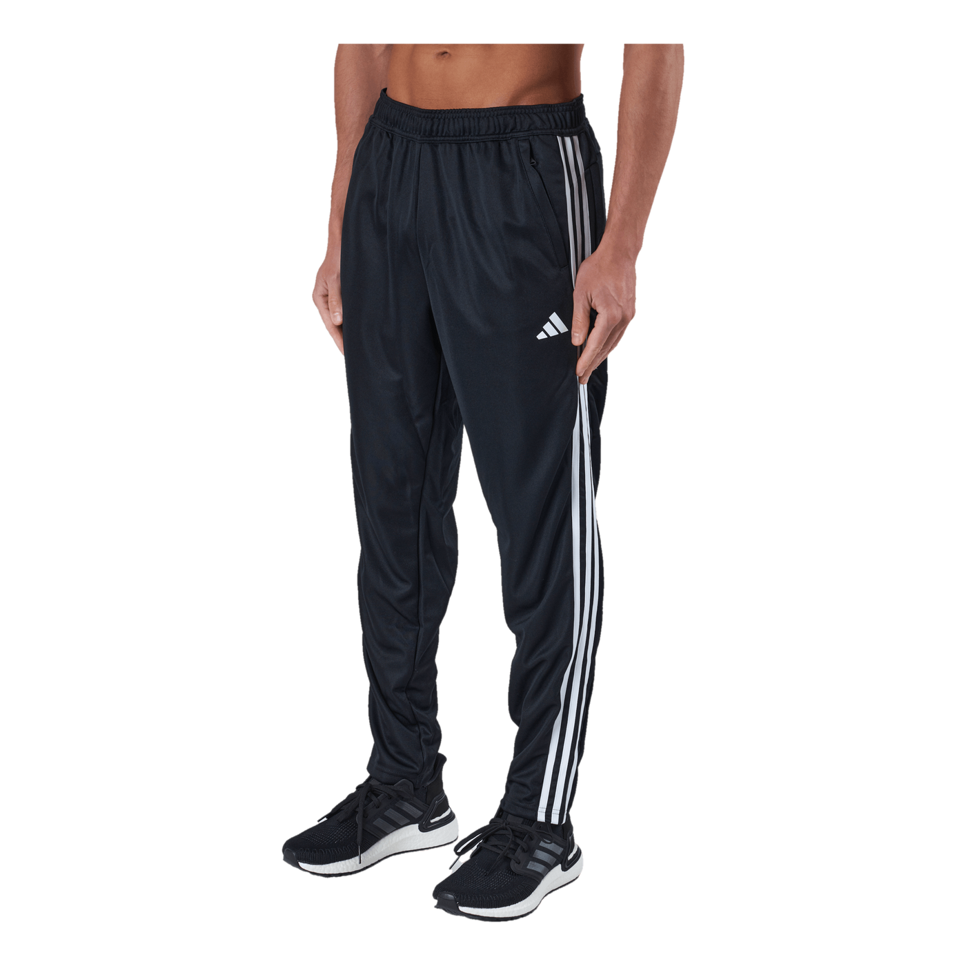 Train Essentials 3-Stripes Training Joggers Black / White