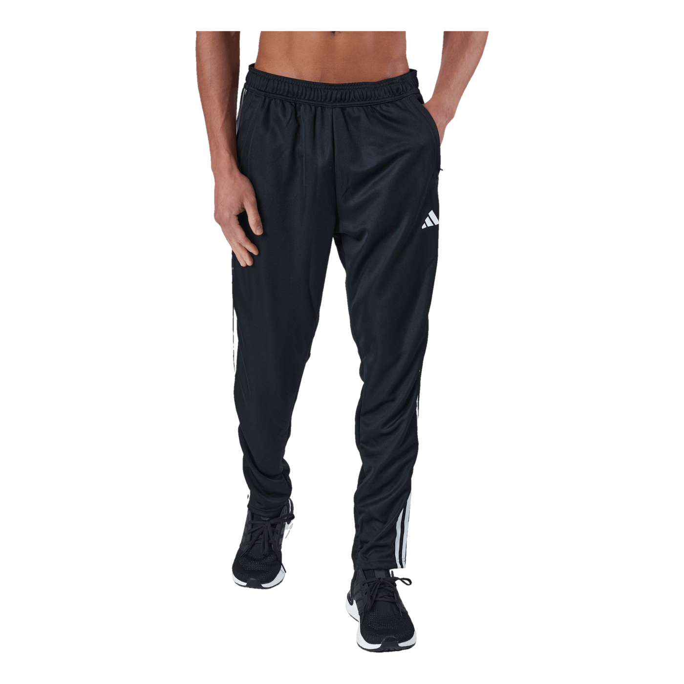 Train Essentials 3-Stripes Training Joggers Black / White