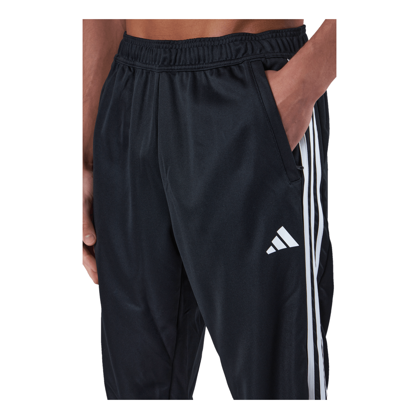 Train Essentials 3-Stripes Training Joggers Black / White