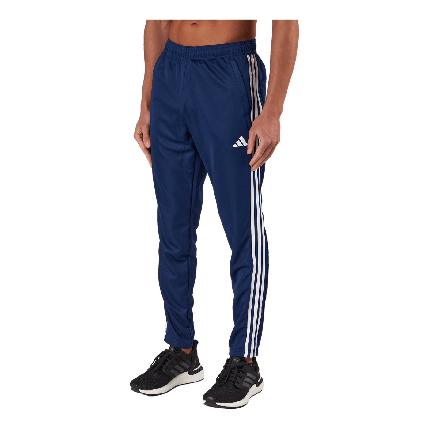 Train Essentials 3-Stripes Training Joggers Dark Blue / White