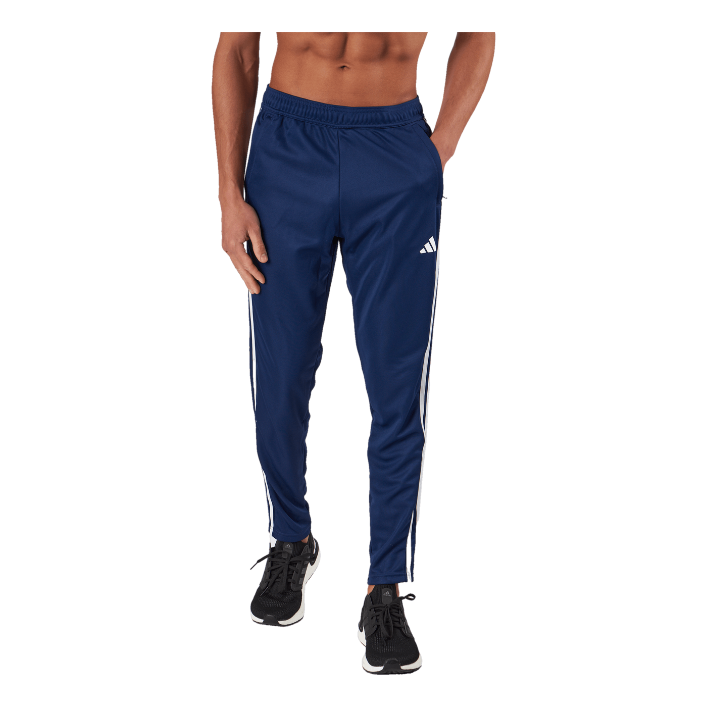 Train Essentials 3-Stripes Training Joggers Dark Blue / White