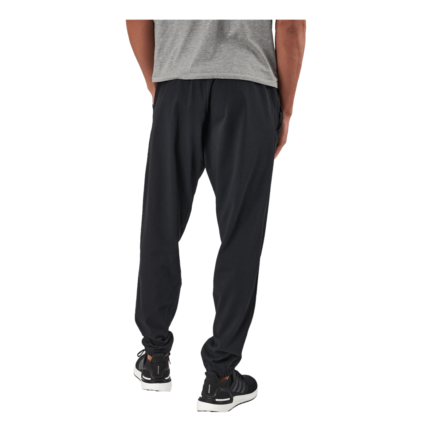 Essentials Single Jersey Tapered Elasticized Cuff Logo Joggers Black