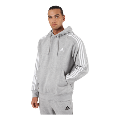 Essentials French Terry 3-Stripes Hoodie Medium Grey Heather